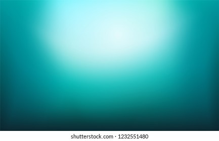 Abstract teal background. Blurred turquoise water backdrop. Vector illustration for your graphic design, banner, summer or aqua poster.