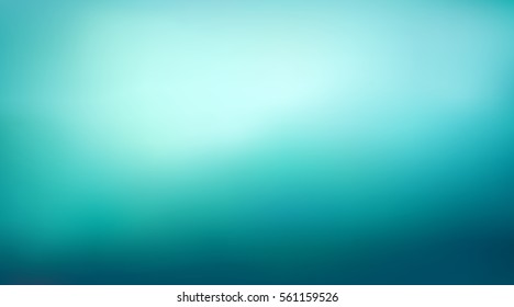 Abstract teal background. Blurred turquoise water backdrop. Vector illustration for your graphic design, banner, summer or aqua poster.