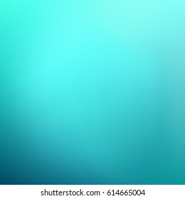 Abstract teal background. Blurred turquoise water backdrop. Vector illustration for your graphic design, banner, summer or aqua poster