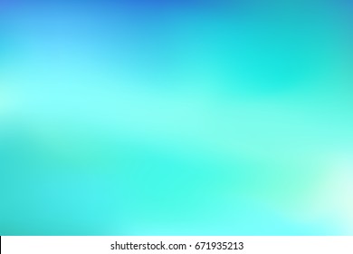 Abstract teal background. Blurred turquoise water backdrop. Vector illustration for your graphic design, banner, summer or aqua poster
