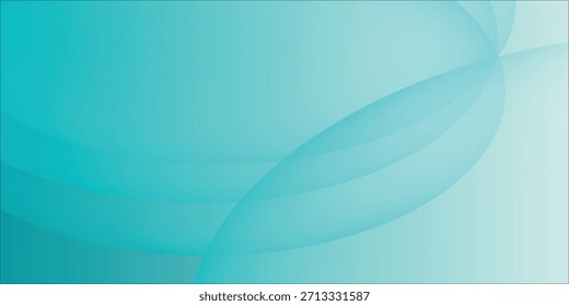 Abstract Teal Background With Curved Shapes And Smooth Gradients For Modern Design eps10