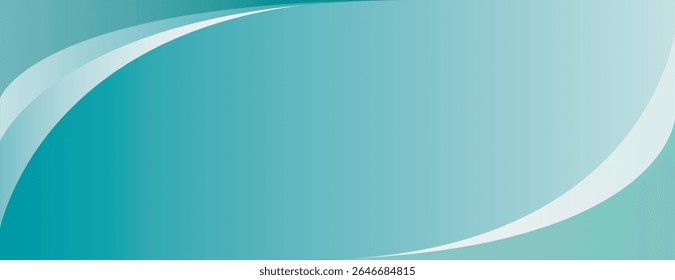 Abstractas fondo verde azulado con Gradientes suaves y líneas curvas. El fondo verde azulado tiene una textura elegante y moderna. Fondo de Vector de curva de gradiente abstracto mínimo
