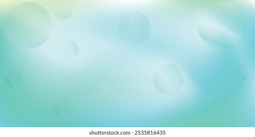 Abstractas fondo verde azulado con burbujas de agua. Fondo de agua turquesa suave. Ilustración vectorial para su Diseño gráfico, Anuncio, póster de agua