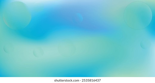 Abstractas fondo verde azulado con burbujas de agua. Fondo de agua turquesa suave. Ilustración vectorial para su Diseño gráfico, Anuncio, póster de agua