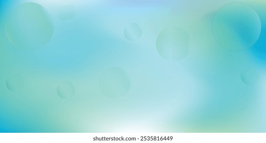 Abstractas fondo verde azulado con burbujas de agua. Fondo de agua turquesa suave. Ilustración vectorial para su Diseño gráfico, Anuncio, póster de agua