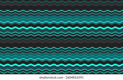Abstract teal and black wavy stripes pattern.  Perfect for backgrounds, website design, textiles, and modern graphic projects.
