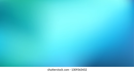 Abstract teal and blue background. Blurred gradient green turquoise backdrop. Vector illustration for your graphic design, banner, water or aqua poster