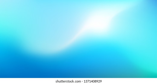Abstract teal and blue background. Blurred gradient green turquoise backdrop. Vector illustration for your graphic design, banner, water or aqua poster