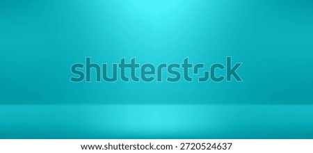 Abstract teal blue gradient background empty studio room illustration