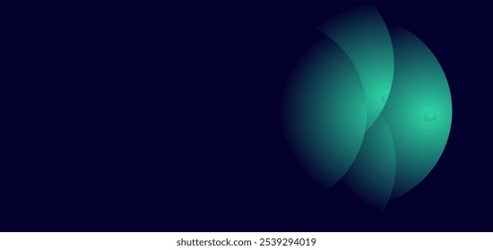 Abstract teal blue gradient on a dark background.
