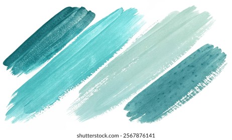 Abstract teal brush strokes, artistic watercolor texture, modern design elements, vibrant color palette, creative background.
