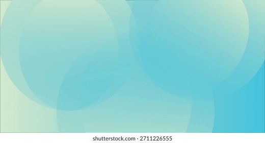 Fondo Abstractas de la burbuja del verde azulado con los círculos superpuestos para el diseño moderno y la ilustración moderna del Sentimiento tranquilo