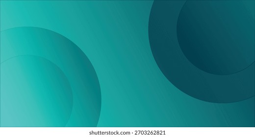 Abstrakter Teal-Circle-Hintergrund mit Farbverläufen und weichen Ringformen für modernes Design eps10