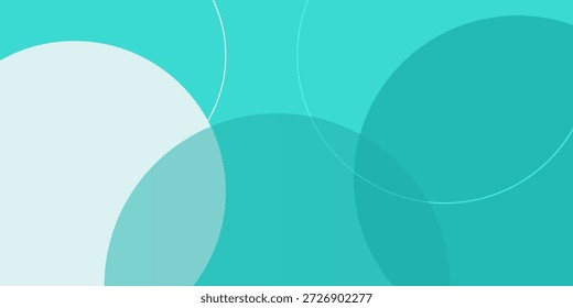 Fondo Abstractas de líneas de círculos de color verde azulado con diseño de capa de superposición