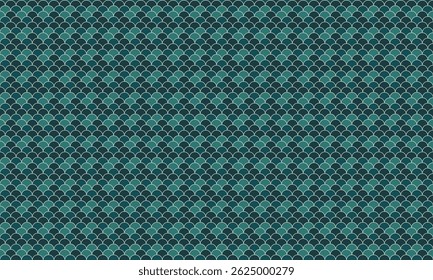 Patrón geométrico Abstractas verde azulado y verde azulado oscuro.  Diseño sin costuras ideal para fondos de Sitio web, impresiones textiles o Elementos decorativos.