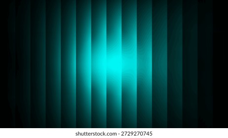 Abstrakter Teal Gradient Vertikale Streifen Hintergrund mit Zentralbeleuchtung