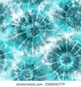 Abstract teal, gray and white tie dye shibori watercolor painting patterns, Cute seamless pattern design element for sale banners, posters, labels, and gift wrapping paper.