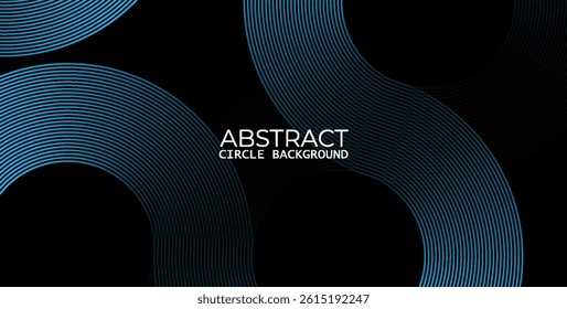 Abstract Teal Green Circular and Wavy Line Pattern on Dark Background - Ideal for Tech, Data, and Networking Themes
