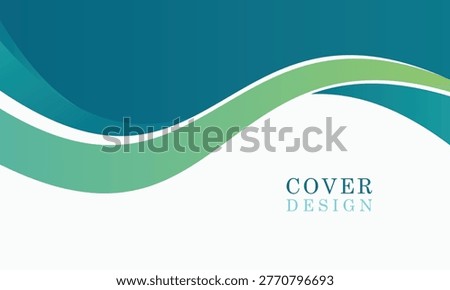 Abstract Teal Green Two Color Wave Banner Vector Background with White Copy Space for Corporate Business Design
