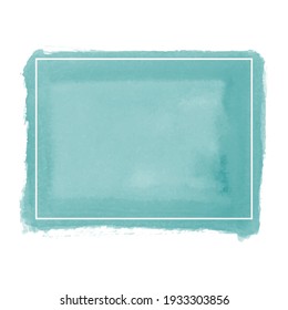 Abstract Teal Green Watercolor Background. 