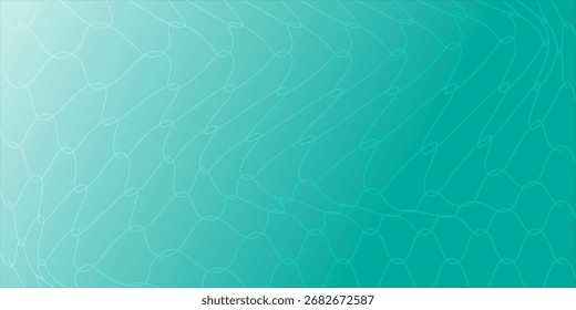 Abstraktes Teal Intertwined Line Pattern Design