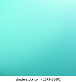 Abstract Teal Mint background. Blurred gradient turquoise backdrop. Vector illustration for your graphic design, banner, water or aqua poster