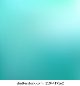 Abstract Teal Mint background. Blurred gradient turquoise backdrop. Vector illustration for your graphic design, banner, water or aqua poster