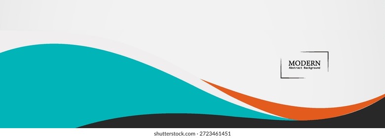 Anuncio Abstractas del diseño de la onda del verde azulado y naranja con el acento negro para la Ilustración vectorial gráfica moderna eps10