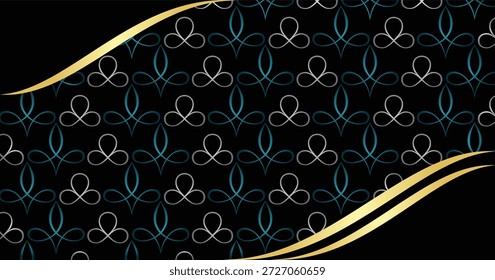 Abstract teal pattern, stylish dark background, luxury curved lines, tech texture