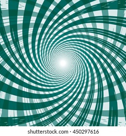 Abstract teal spiral vector illustration.