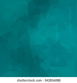 Abstract Teal Triangles Vector Background.