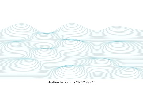 Abstract Teal Wave Pattern A Modern Minimalist Design vector