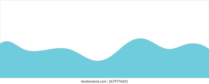 Abstract teal waves graphic design element
