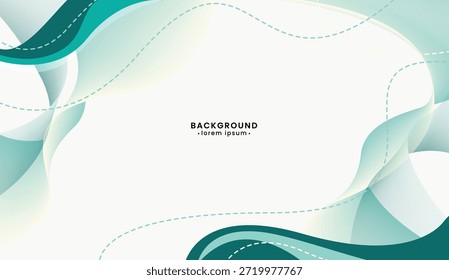 Abstract teal and white background with wavy shapes perfect for modern design projects, web banners, social media graphics, and presentations.