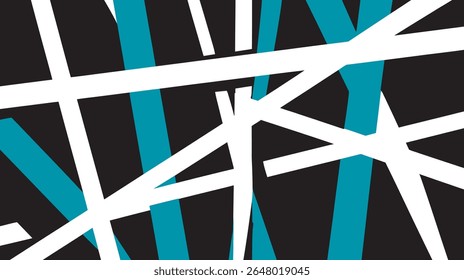 Linhas brancas escuras abstratas se cruzam no plano de fundo escuro criando design
