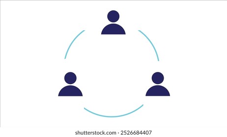 Abstract Team icon for your project on white background.