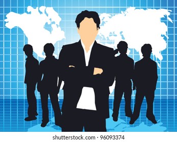 abstract team leader background vector illustration