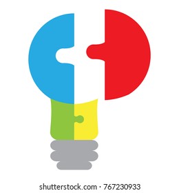 Abstract teamwork icon on a white background, Vector illustration