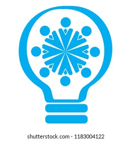Abstract teamwork logo. Business concept