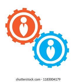 Abstract teamwork logo. Business concept