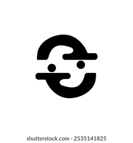 Abstract teamwork logo forming the letter J