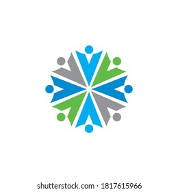 Abstract Teamwork Vector , Health Logo