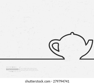 Abstract teapot vector background. For web and mobile applications, illustration template design, creative business info graphic, brochure, banner, presentation, concept poster, cover, booklet, document.