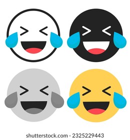 Abstract Tears of Joy Face Silhouette Illustration, can be used for business designs, presentation designs or any suitable designs.