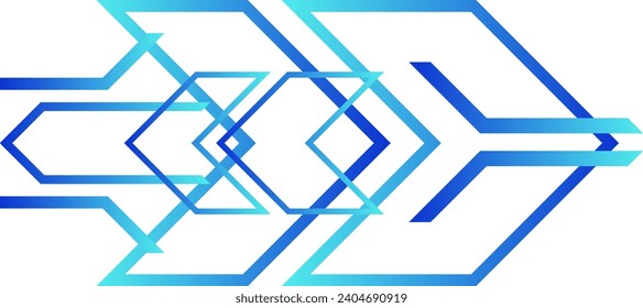 abstrakte Tech-Pfeile blauer Farbverlauf-futuristischer Hintergrund