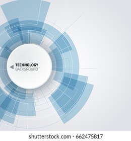 Abstract tech background. Backdrop with many small technology elements. Vector illustration.