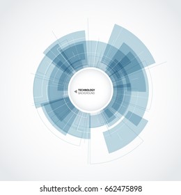 Abstract tech background. Backdrop with many small technology elements. Vector illustration.
