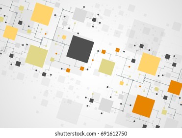 Abstract tech background. Backdrop with small technology elements. Vector illustration.
