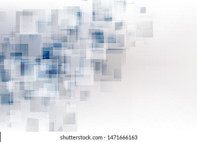 Abstract tech background. Blue transparency vector illustration.