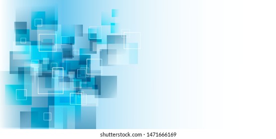Abstract tech background. Blue transparency vector illustration.